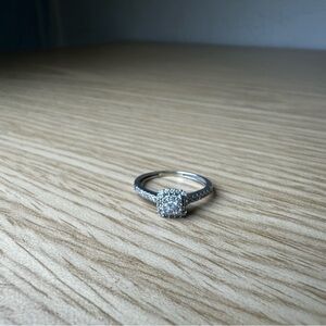 10k White Gold Engagement Ring